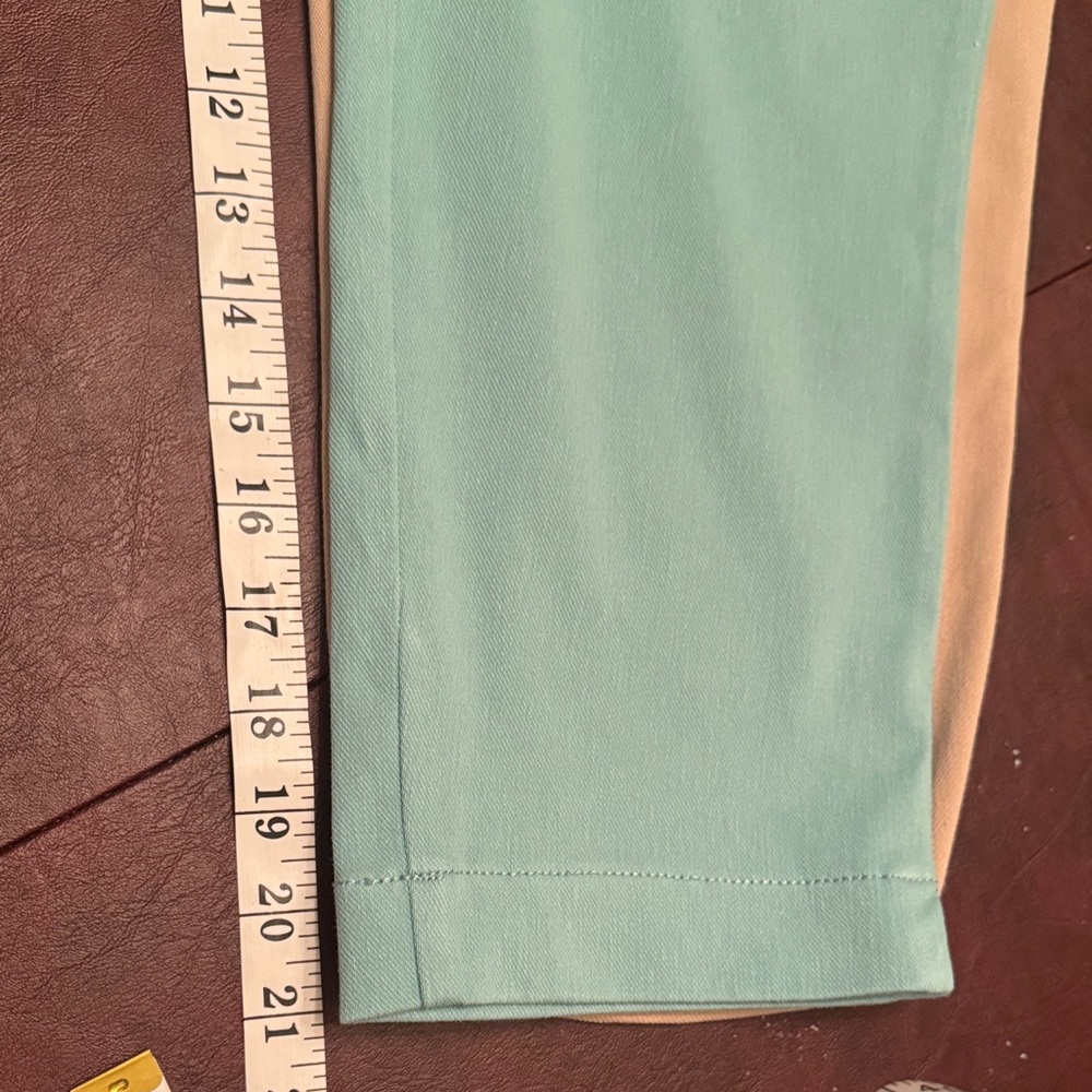 Set of 2: Robin Egg Blue and Beige jegging capris - XXL (size 20) - Picture 3 of 8